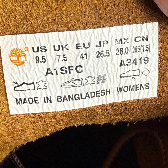 New Sample Timberland Jayne 6" Wtrprf Boots Brown Ankle Distressed Woman Sz 9.5 - Picture 8 of 10